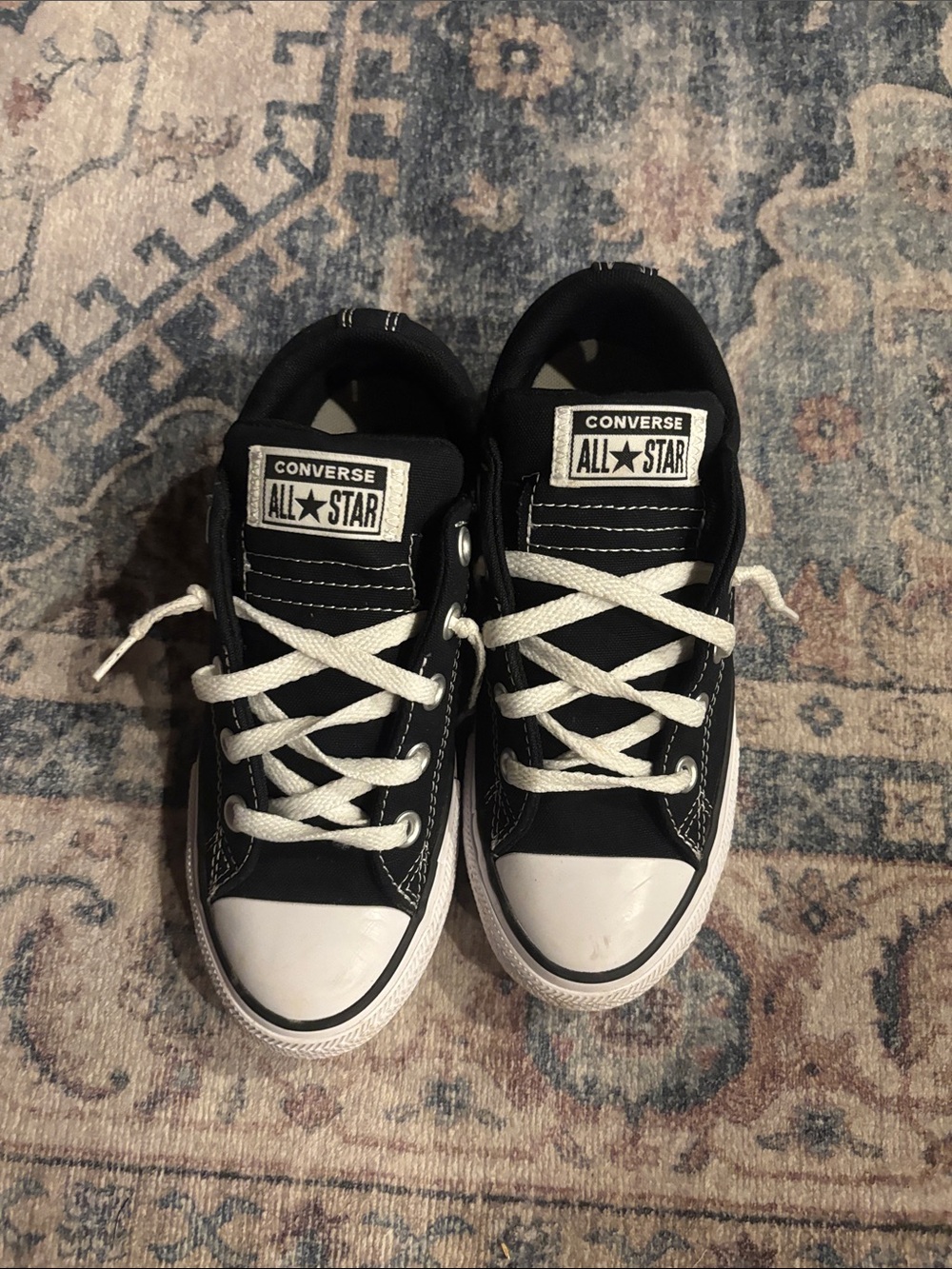 Converse Kids Black and White Low-Top All Star Sneakers